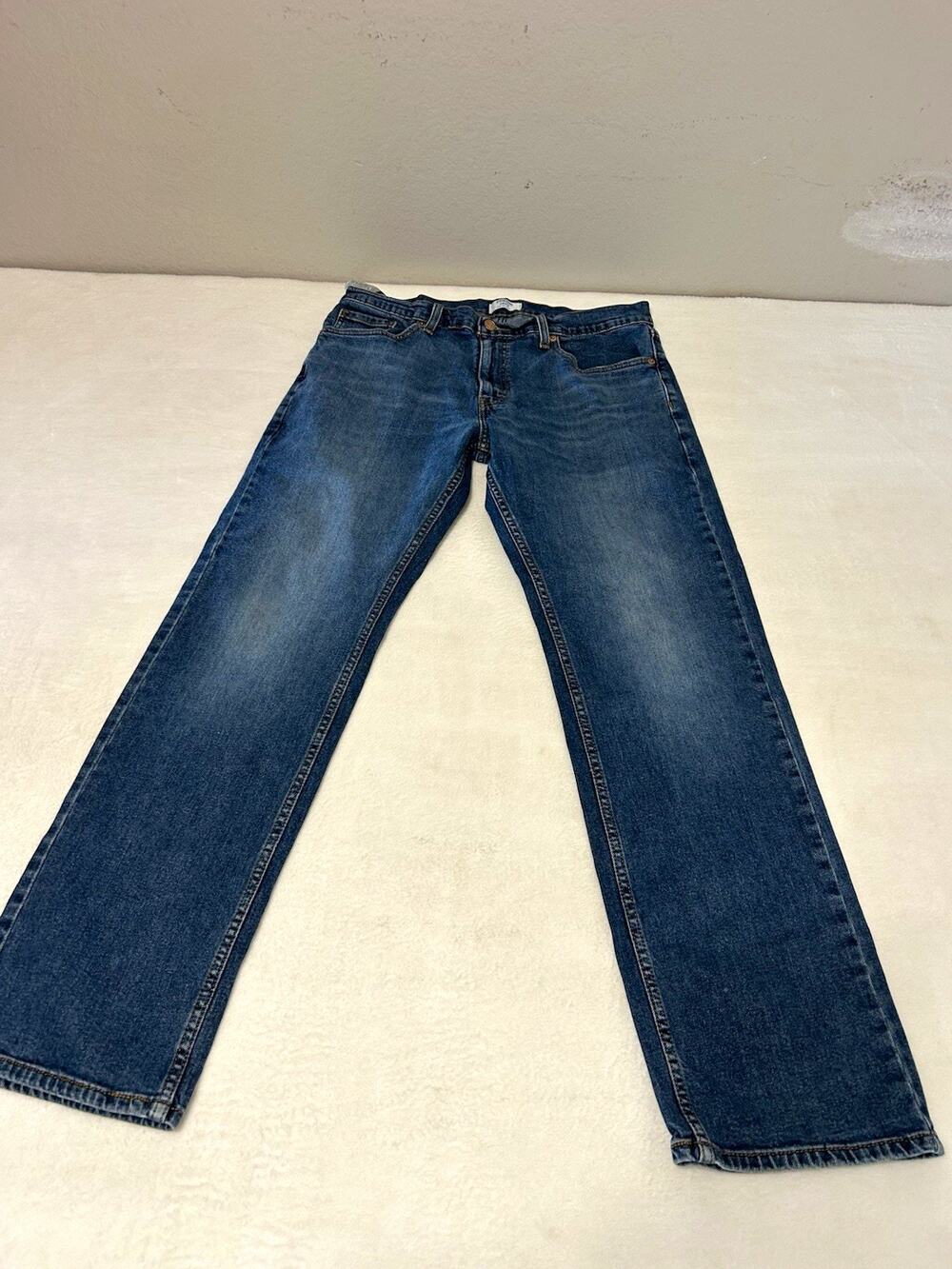 Denizen from Levi's Men's Blue Denim Jeans Relaxed Straight Stretch Medium 33